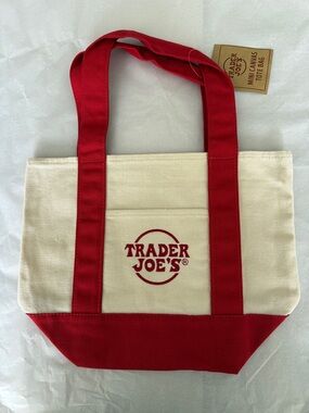Red & Cream Canvas Tote